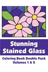 Stunning Stained Glass Coloring Book Double Pack (Volumes 1 & 2)