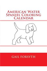 American Water Spaniel Coloring Calendar