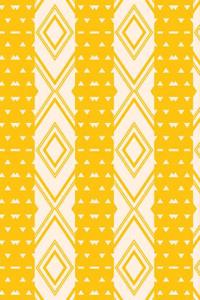 Amber Yellow Retro Pattern Notebook