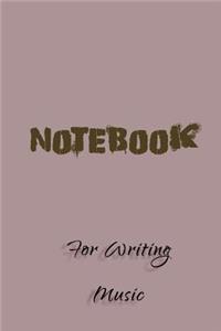Notebook For Writing Music