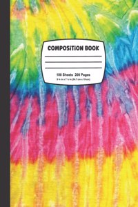 Composition Notebook with Tie Dye (wide ruled)