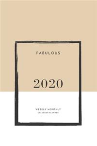 Fabulous 2020 Weekly Monthly Calendar Planner