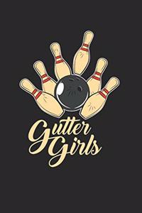Gutter Girls Notebook - Bowling Journal Planner Bowler