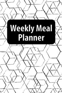 Weekly Meal Planner: Weekly Food Planer with Grocery List - Easy Diet Plan Notebook for the Week - Minimal Design Journal with Shopping List - Meal Prep Planner 6 x 9 - 