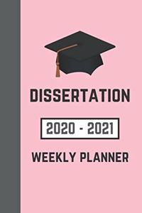Dissertation 2020-2021 Weekly Planner