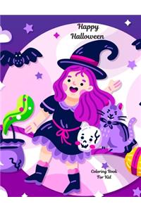Happy Halloween Coloring Book For Kids