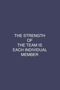 The Strength of the Team is each Individual Member