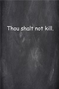 2020 Weekly Planner Religious 5th Commandment Chalkboard Style