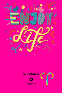 Dot Grid Notebook Aries Sign Cover color Hollywood Cerise 160 page 6x9-Inches