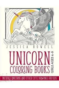 Unicorn Coloring Books for Girls Ages 4-8