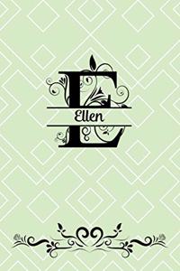 Split Letter Personalized Name Journal - Ellen