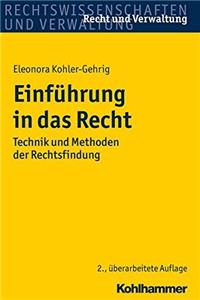 Einfuhrung in Das Recht