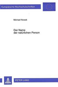 Der Name der natuerlichen Person