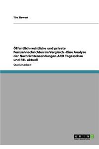 Öffentlich-rechtliche und private Fernsehnachrichten im Vergleich. Eine Analyse der Nachrichtensendungen ARD Tagesschau und RTL aktuell