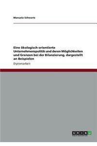 Eine ökologisch orientierte Unternehmenspolitik und deren Möglichkeiten und Grenzen bei der Bilanzierung, dargestellt an Beispielen