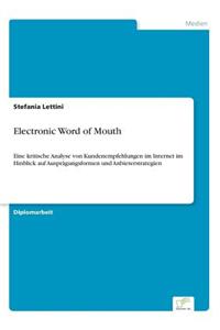 Electronic Word of Mouth
