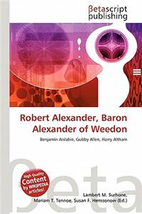 Robert Alexander, Baron Alexander of Weedon