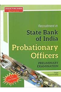 Recruitment in State Bank of India Probationary Officers Preliminary Examination