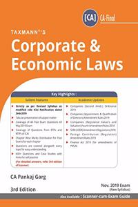 Corporate & Economic Laws (CA-Final)(Nov 2019 Exam-New Syllabus)(3rd Edition July 2019)