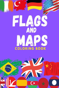 flags and maps coloring book
