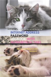 Meaw Meow- Internet Address Password Logbook with Alphabetical Tabs