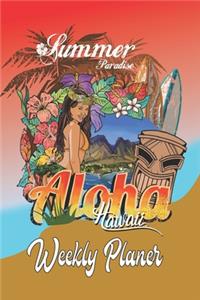 Hawaii - Aloha - Tiki - Weekly Planer / Hawaii Wochenplaner