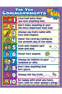 The Ten Commandments for Kids Chart