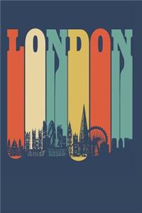 London Notebook Journal - 6 x 9 inches - 120 Pages - 60 Blanked and Lined sheets
