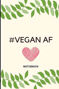 #vegan AF Notizbuch