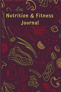Nutrition & Fitness Journal Health Tracking & Diet Logbook Log Calories, Food, Physical Activity, Weight Goals, Eating Habits Diary