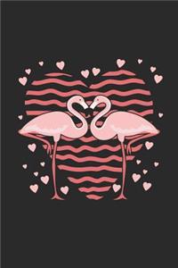 Flamingo With Hearts