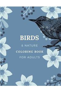 Birds & Nature Coloring Book for Adults