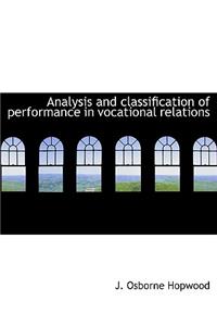 Analysis and Classification of Performance in Vocational Relations