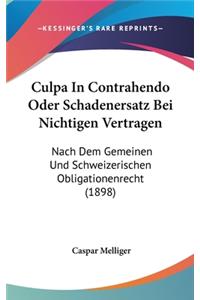 Culpa in Contrahendo Oder Schadenersatz Bei Nichtigen Vertragen