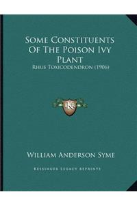 Some Constituents Of The Poison Ivy Plant