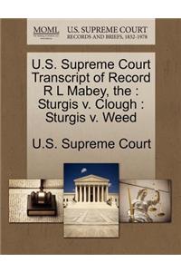 The U.S. Supreme Court Transcript of Record R L Mabey