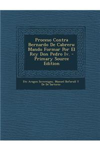 Proceso Contra Bernardo de Cabrera