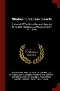 Studies In Kansas Insects