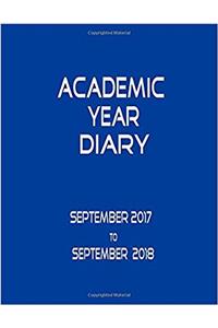 Academic Year Diary - September 2017 - September 2018 - Large - Blue