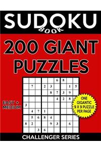 Sudoku Book 200 Giant Puzzles, 100 Easy and 100 Medium