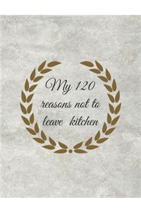 My 120 Reasons Not to Leave Kitchen