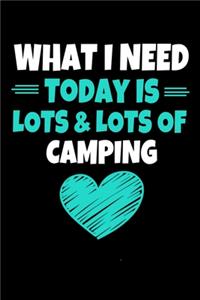What I Need Today Is Lots Lots Of Camping