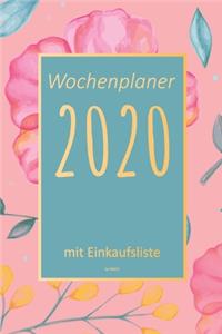 Wochenplaner 2020 mit Einkaufsliste