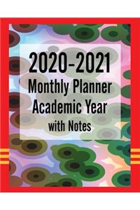 2020-2021 Monthly Planner Academic Year with Notes