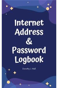 Internet Address & Password Logbook