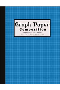 Graph Paper Composition 120pages - 1/4 inch Squares Grid Paper Blank Quad Ruled