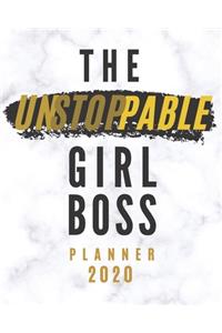 The Unstoppable Girl Boss Planner: 2020 Jan to Dec Weekly and Monthly Organizer/Diary with Calendar - Gift for Lady Boss (Marble)