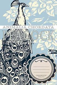 Peacock Animalia Chordata Blank Ruled Journal, 6x9