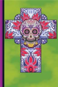 Illustrated Sugar Skull Cross Workbook