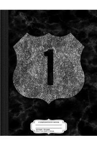 Vintage U.S. Route 1 Composition Notebook